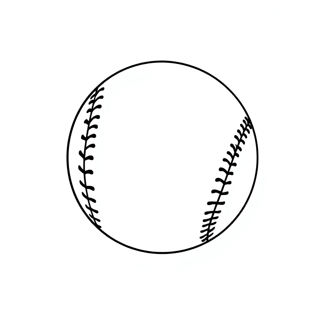 Baseball coloring page