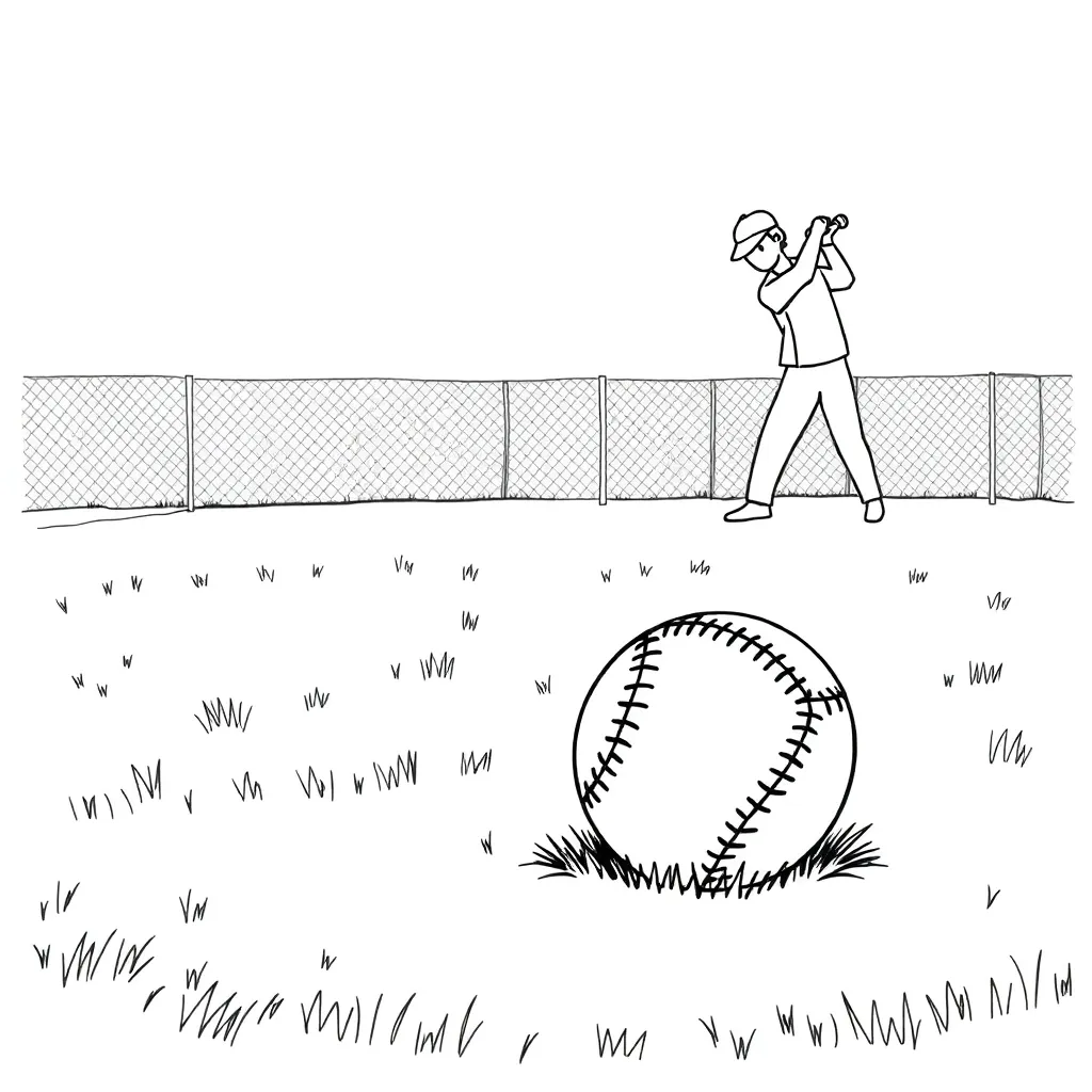 Baseball coloring page