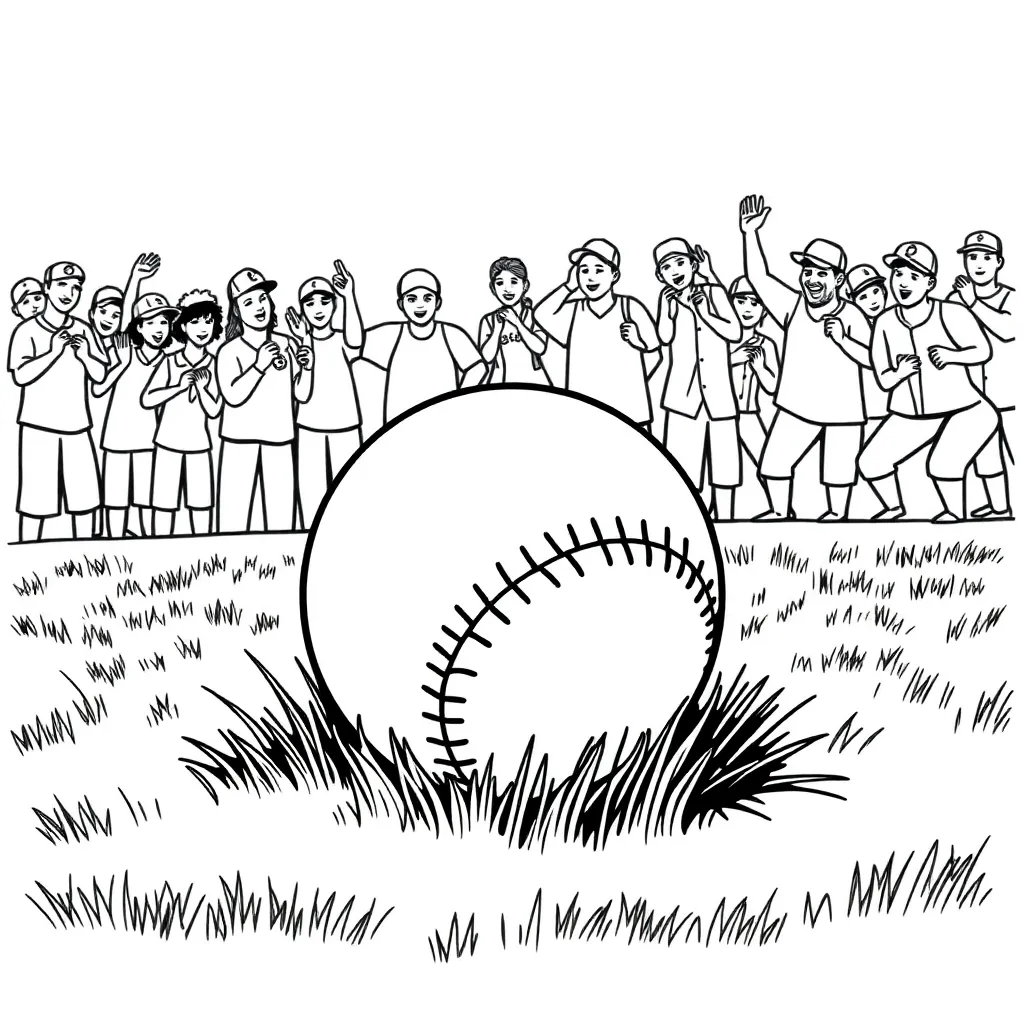 Baseball coloring page