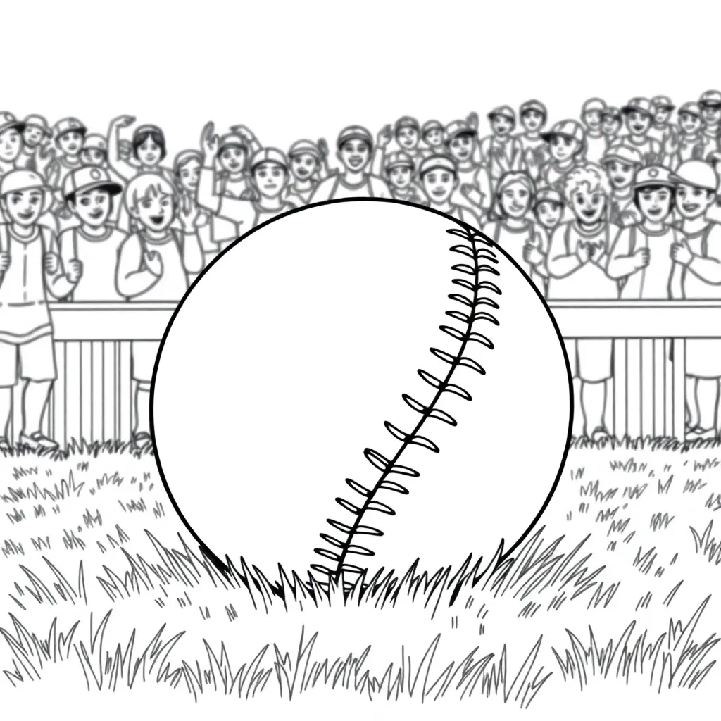 Baseball coloring page
