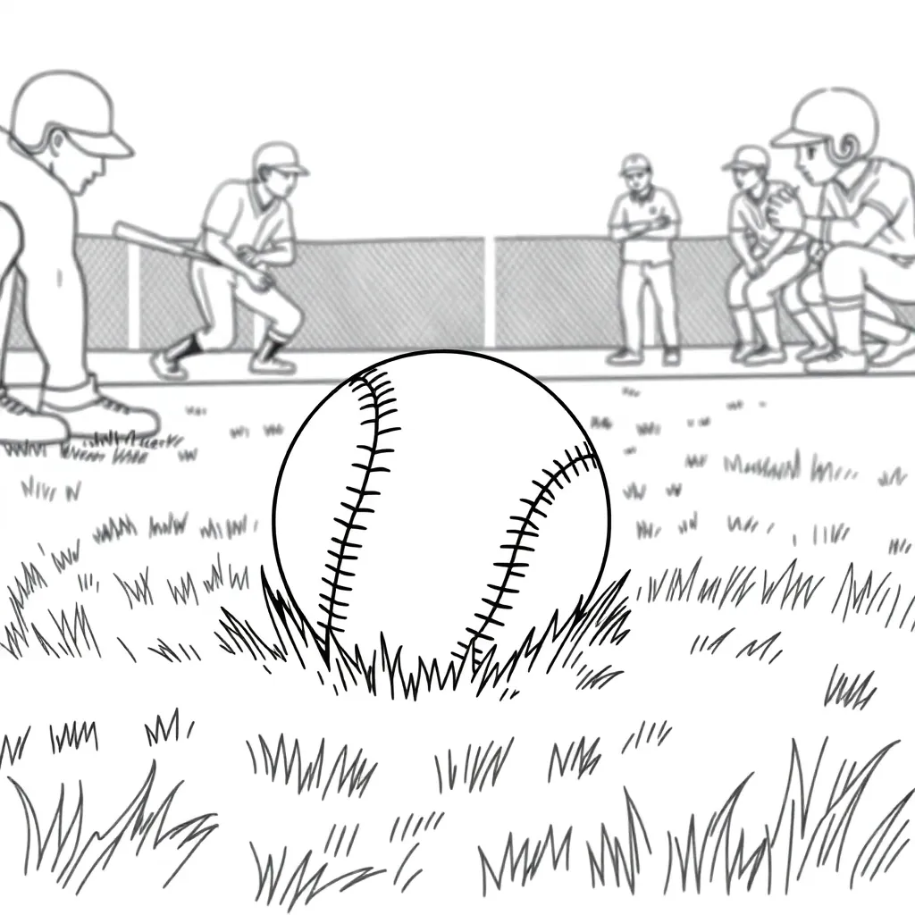 Baseball coloring page