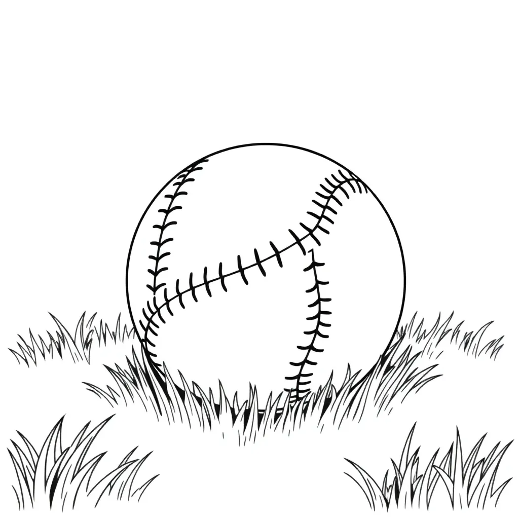 Baseball coloring page
