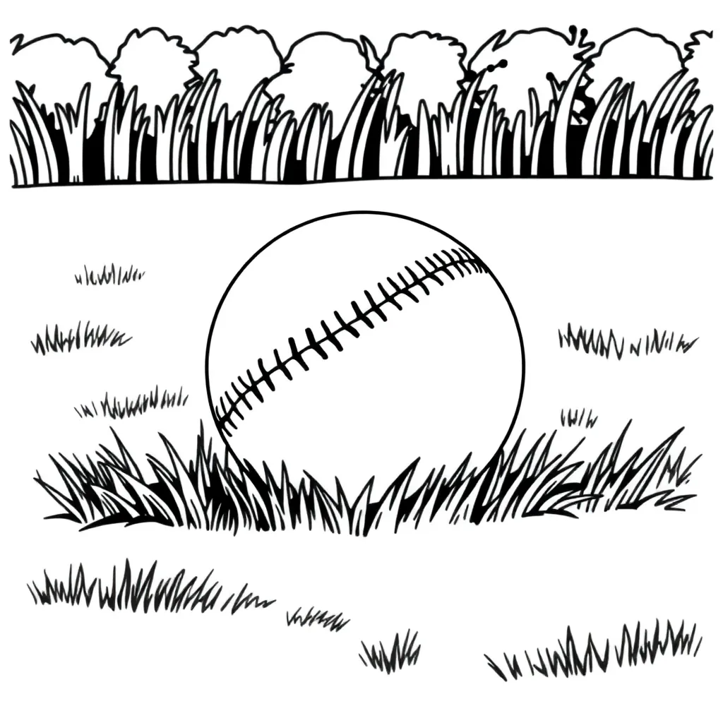 Baseball coloring page