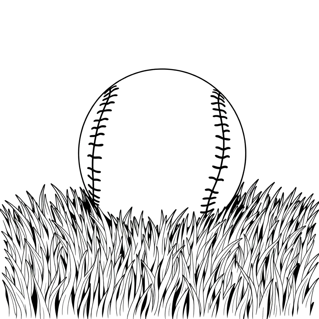 Baseball coloring page