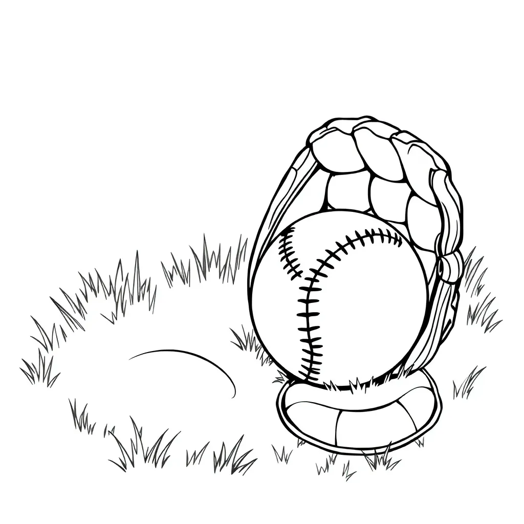 Baseball coloring page