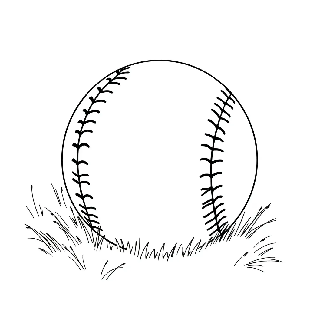 Baseball coloring page