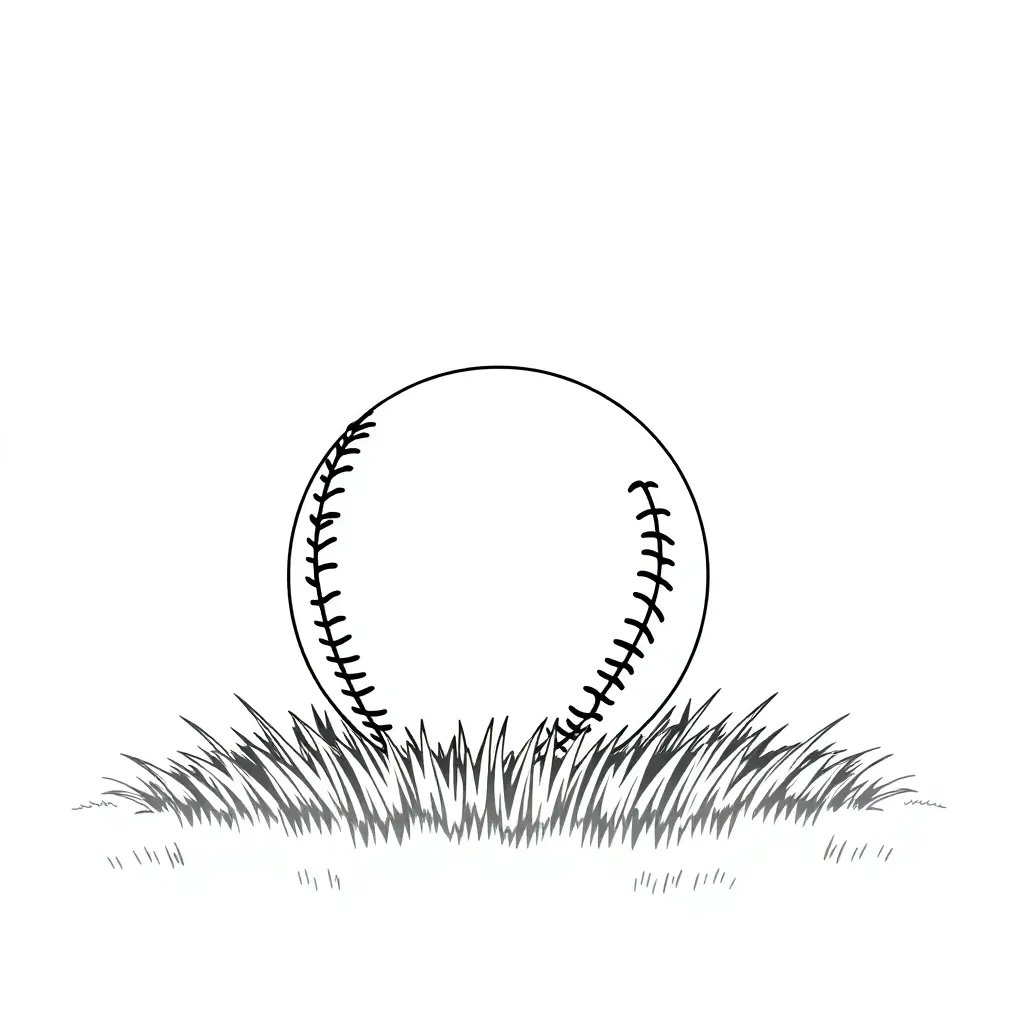 Baseball coloring page