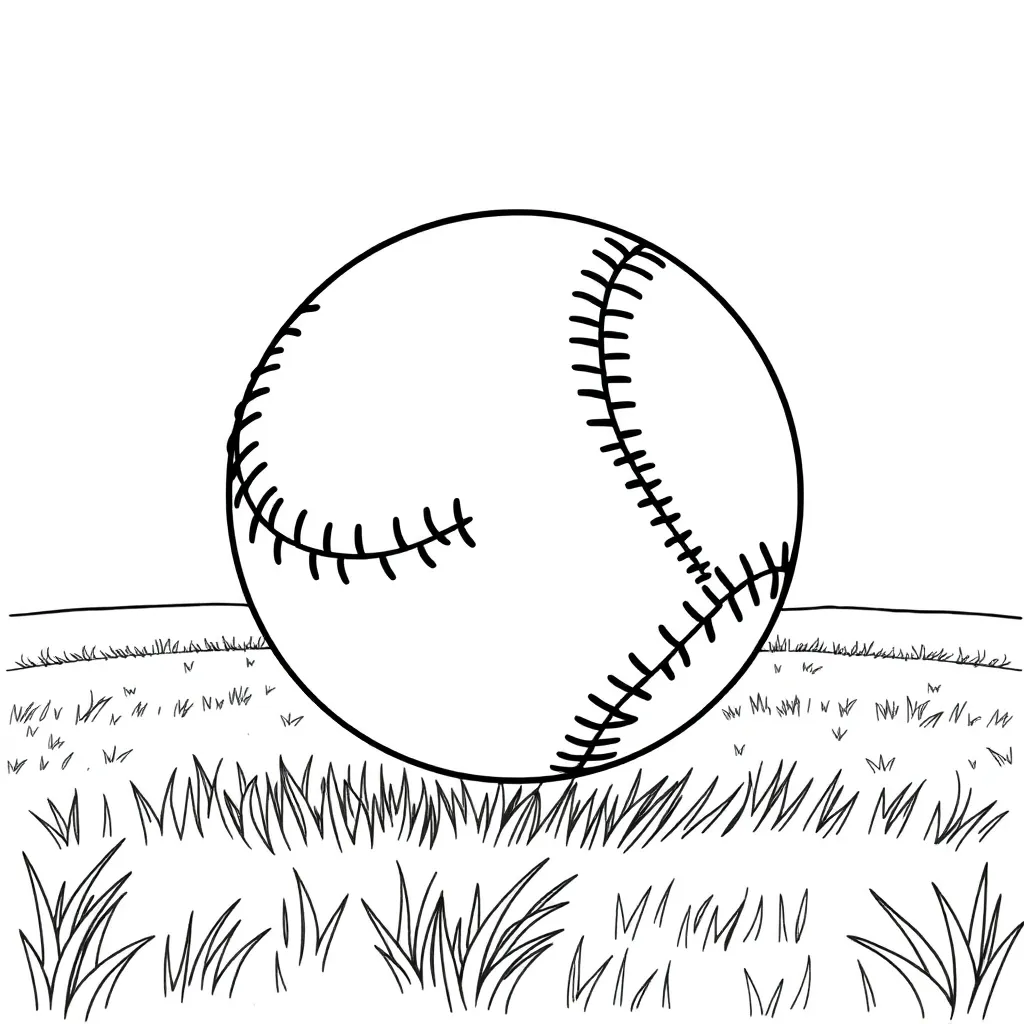 Baseball coloring page