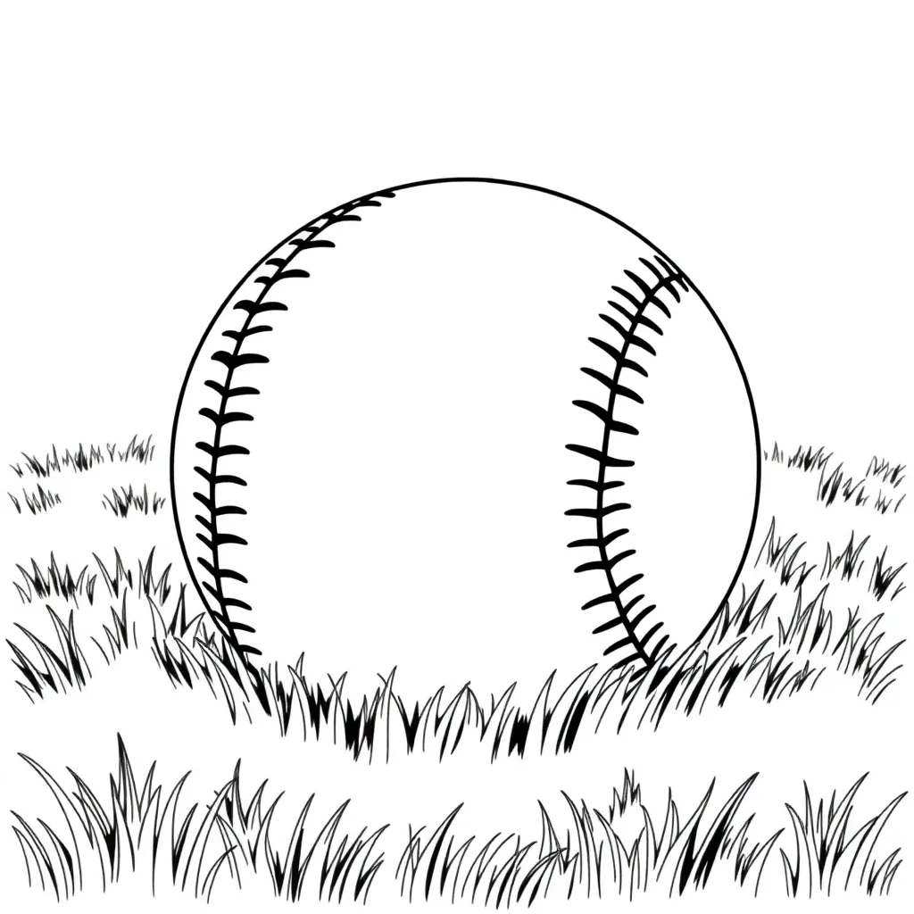 Baseball coloring page