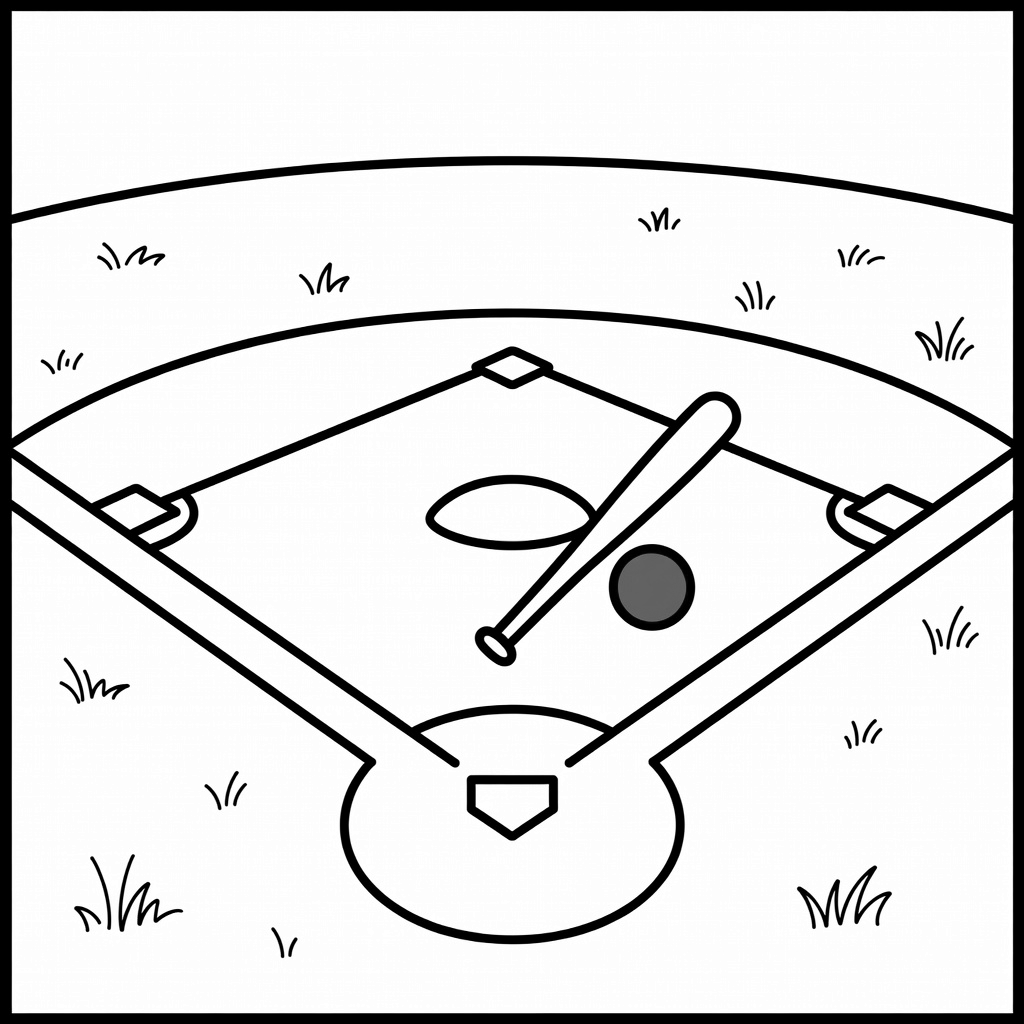 Baseball coloring page