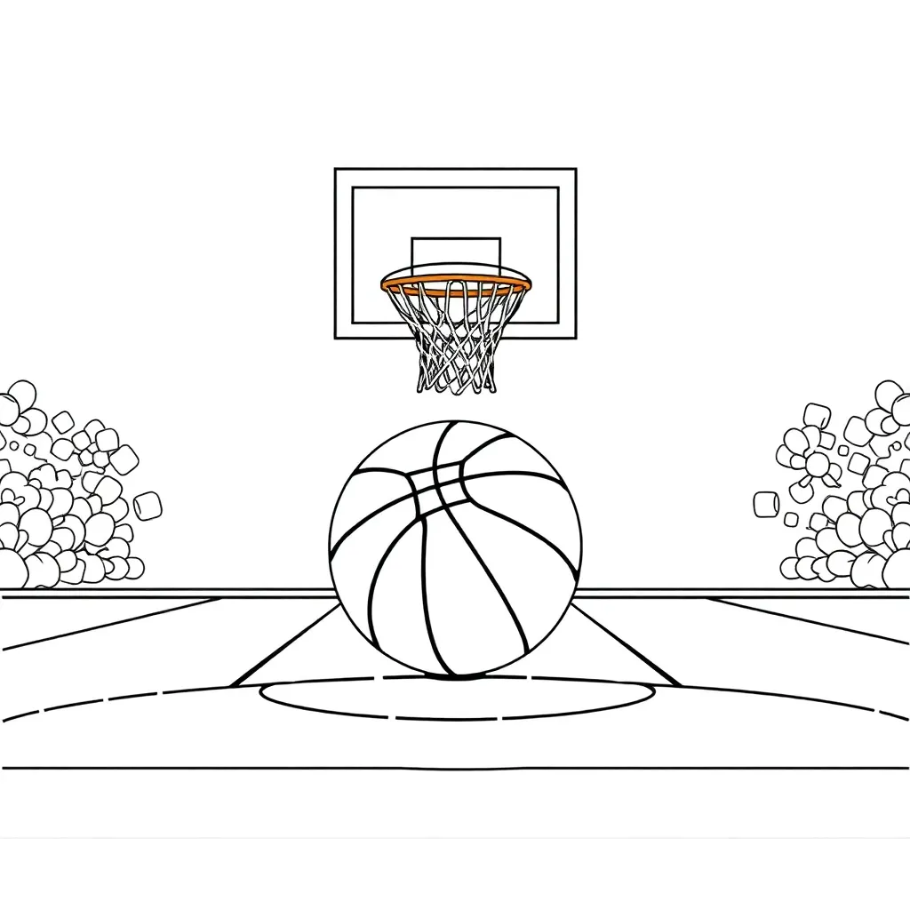 Basketball coloring page
