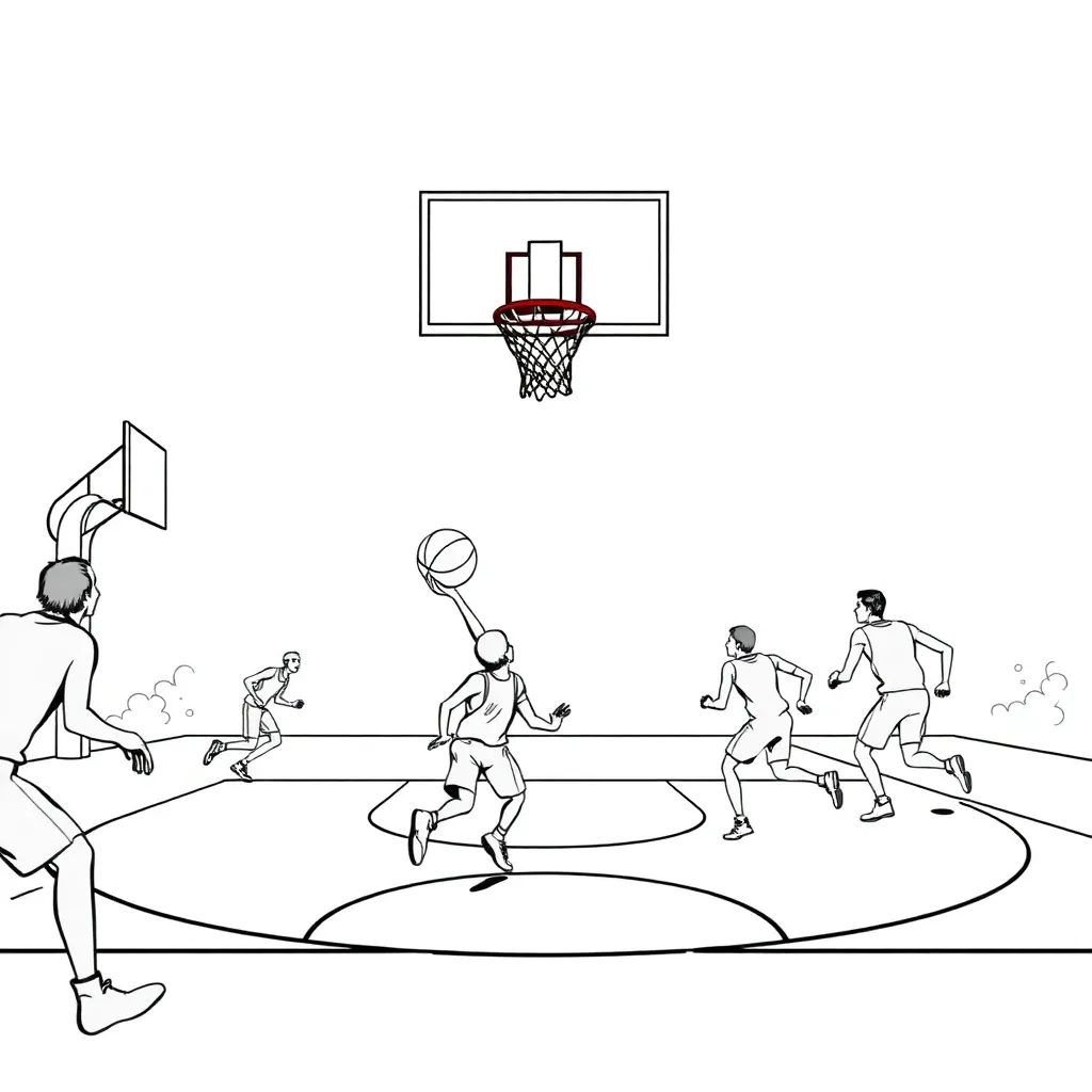 Basketball coloring page