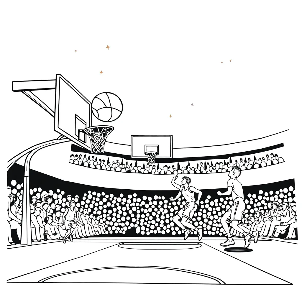 Basketball coloring page