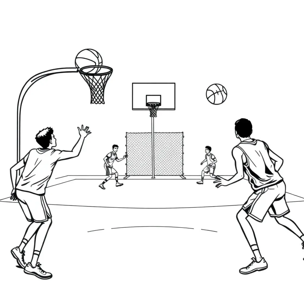 Basketball coloring page