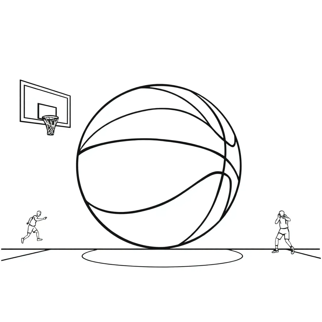 Basketball coloring page