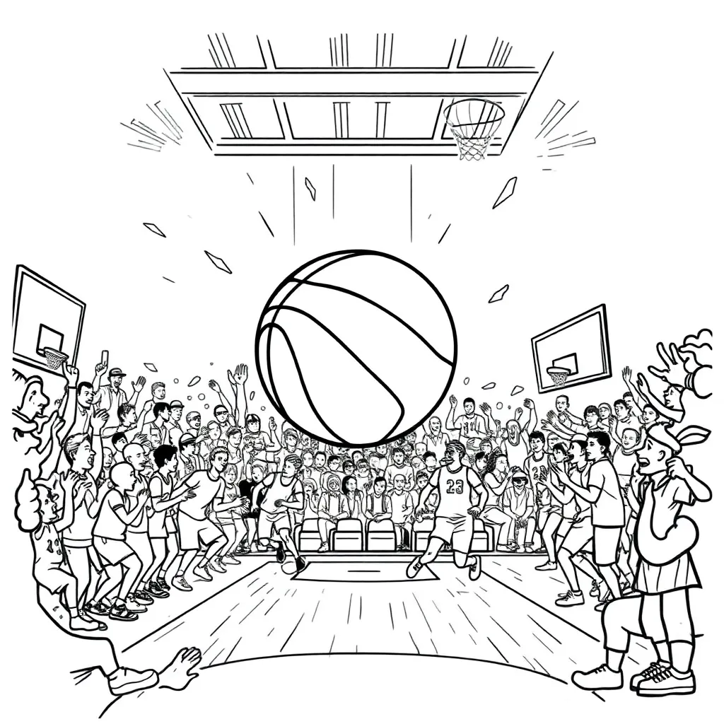 Basketball coloring page