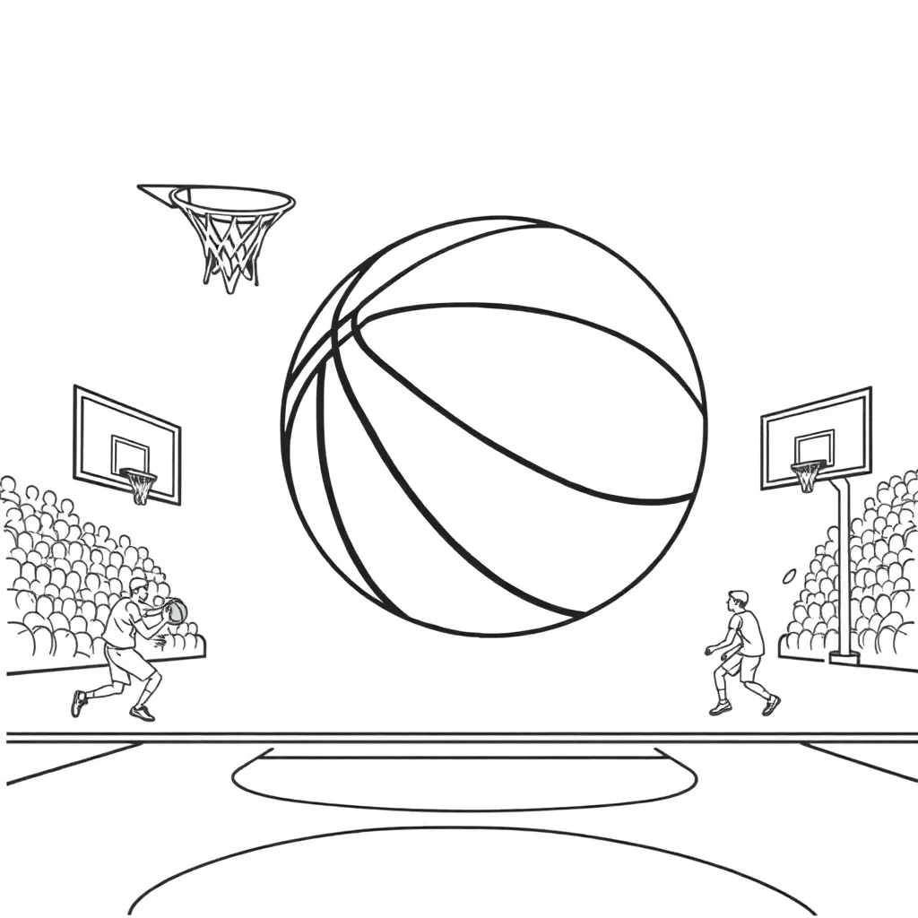 Basketball coloring page