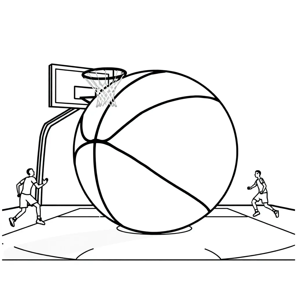 Basketball coloring page