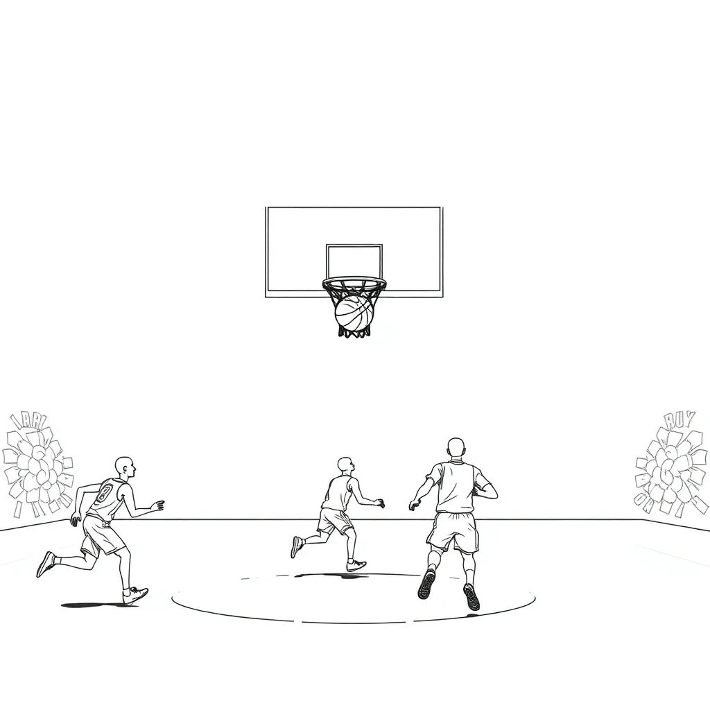 Basketball coloring page