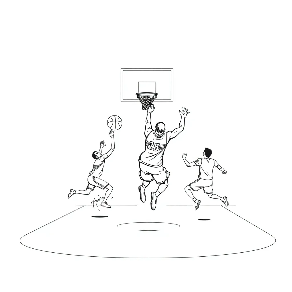 Basketball coloring page