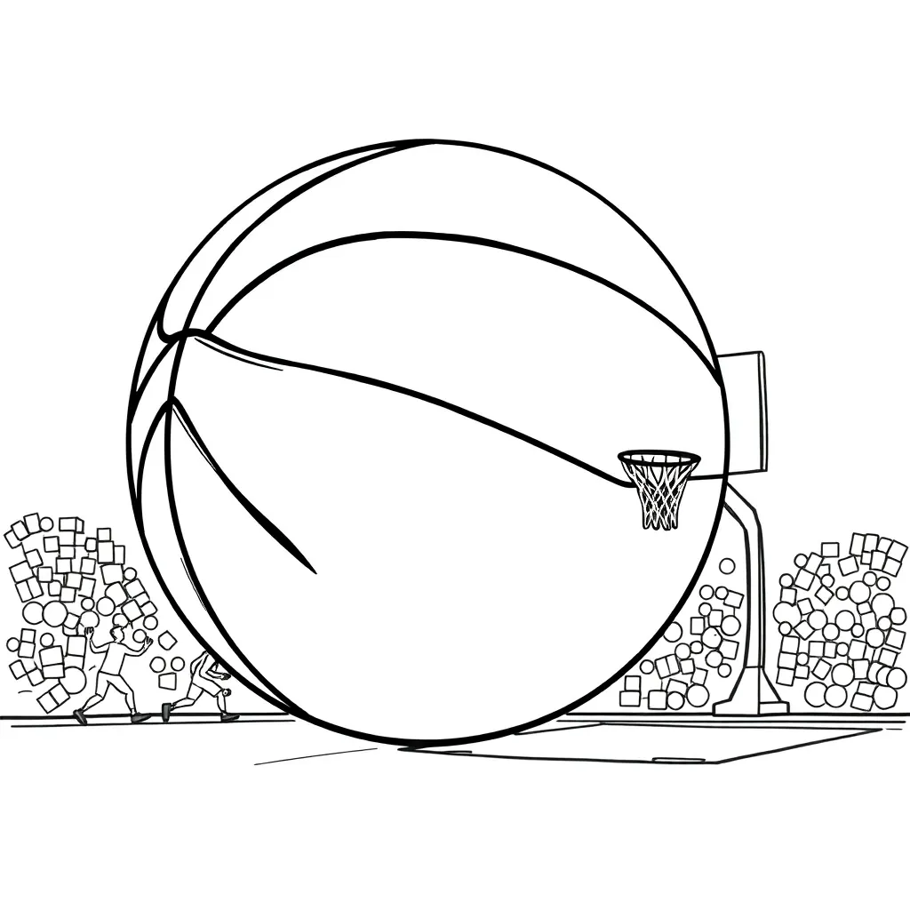 Basketball coloring page