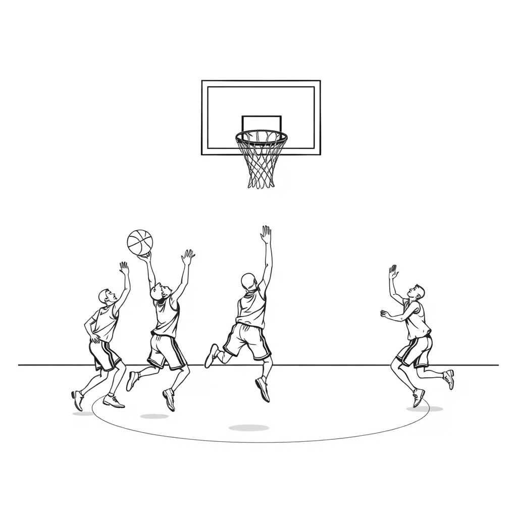 Basketball coloring page