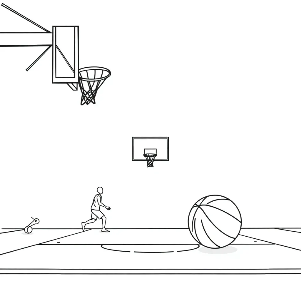 Basketball coloring page