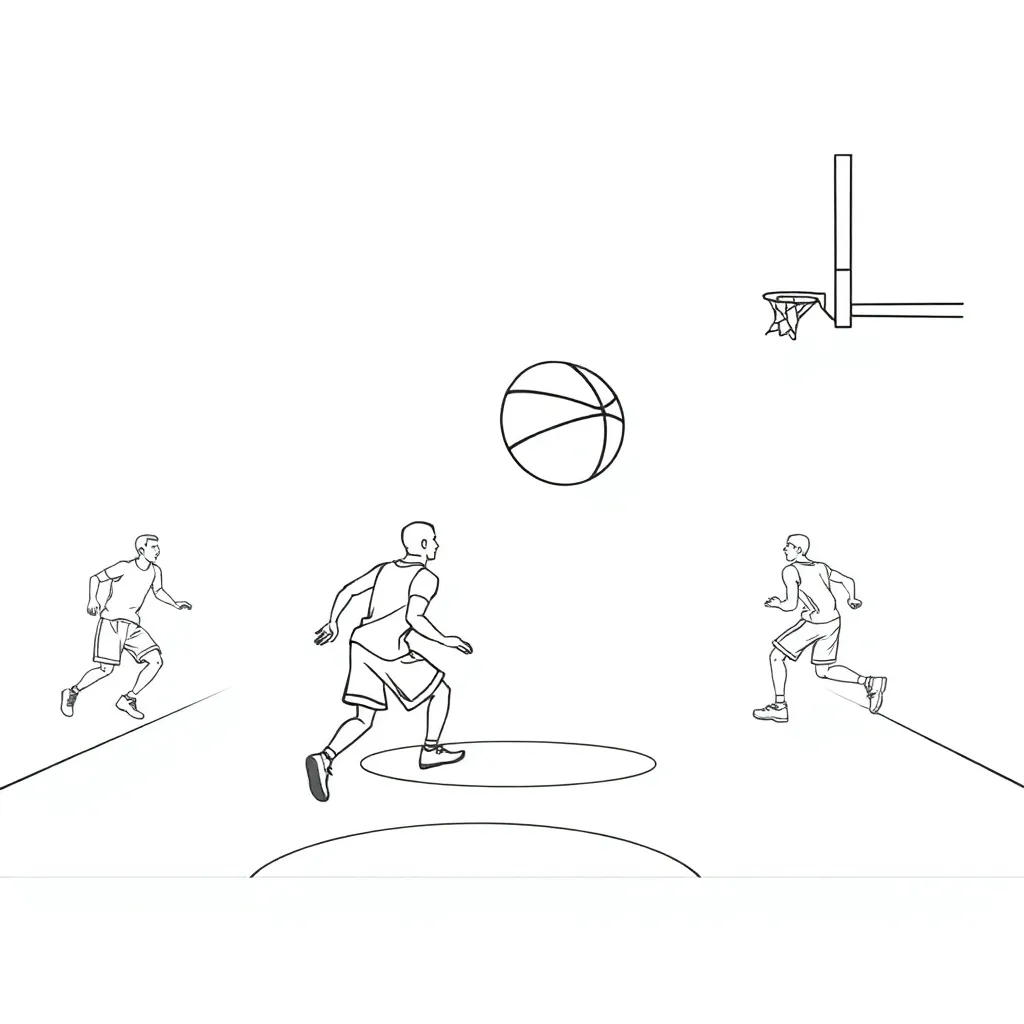Basketball coloring page