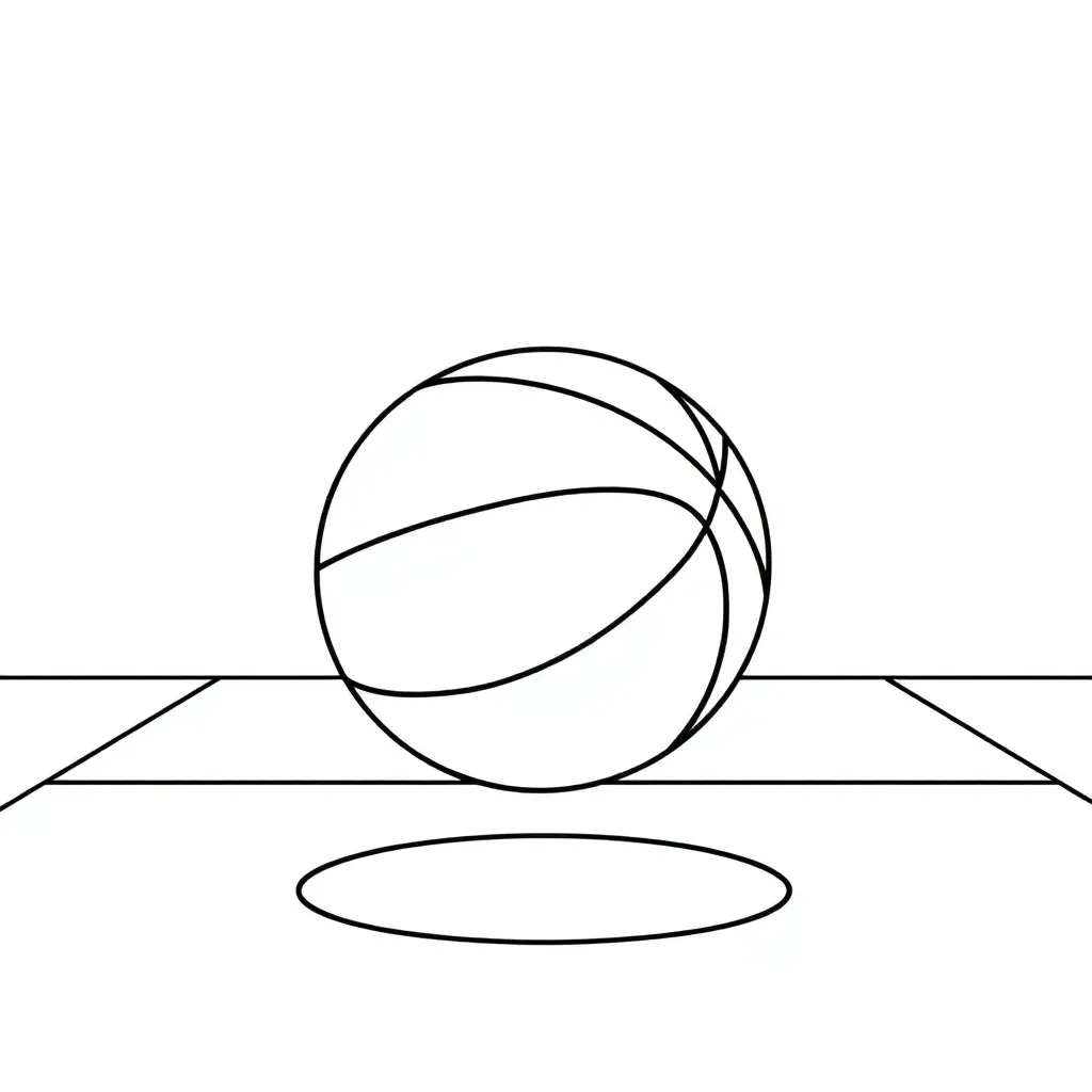 Basketball coloring page
