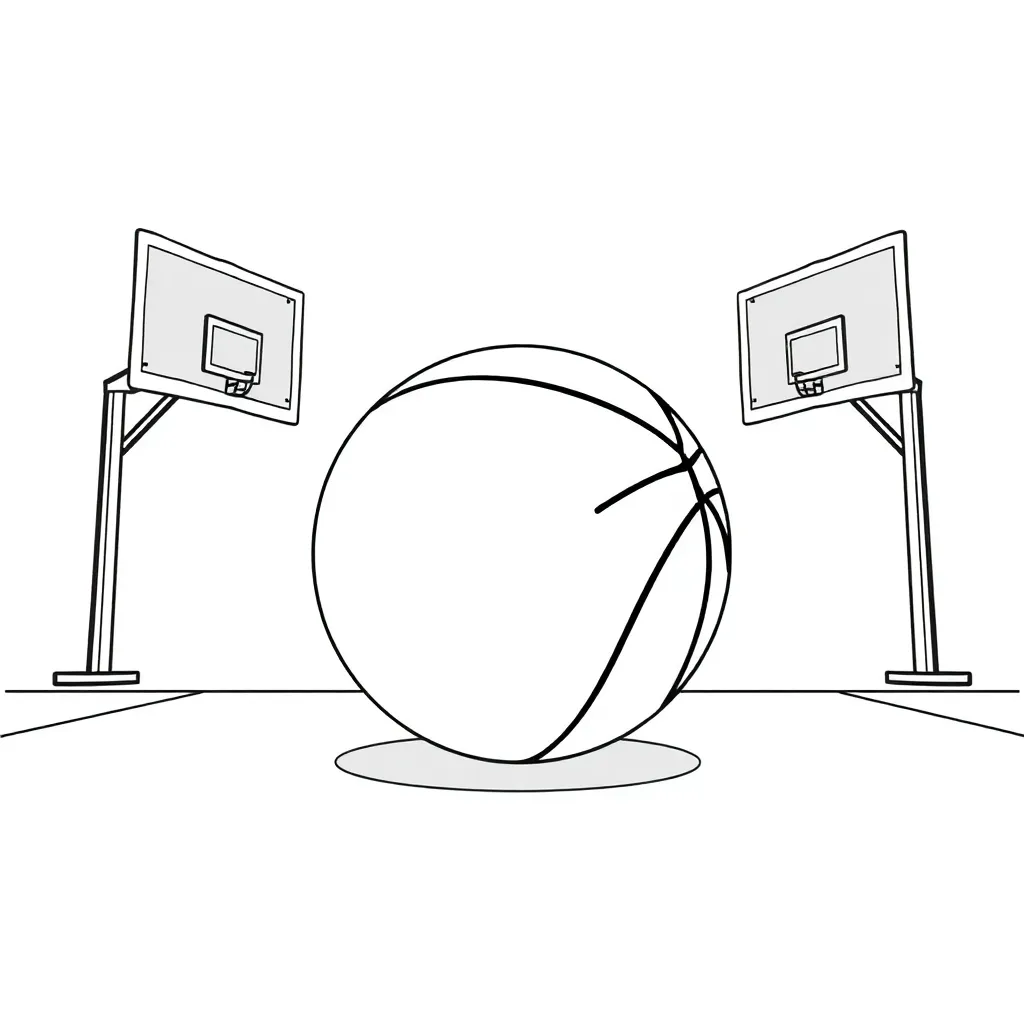 Basketball coloring page