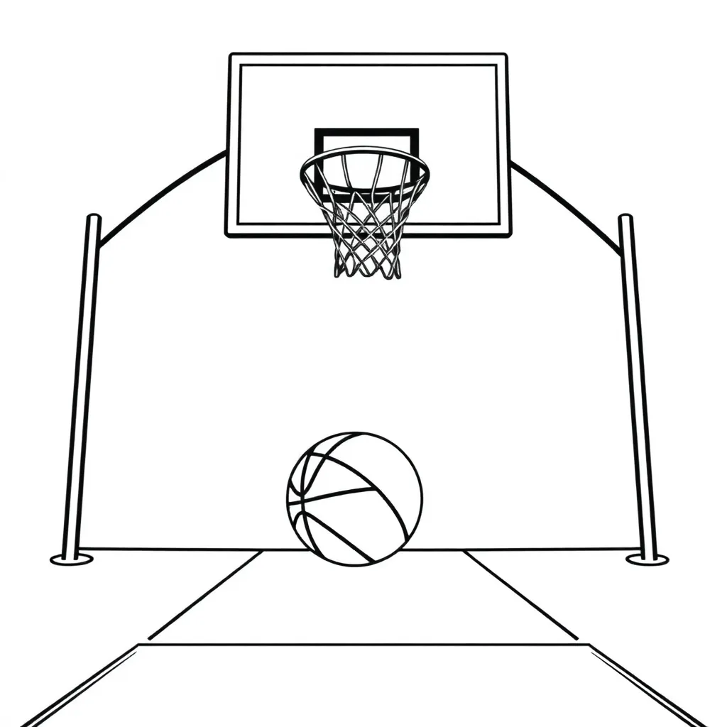 Basketball coloring page