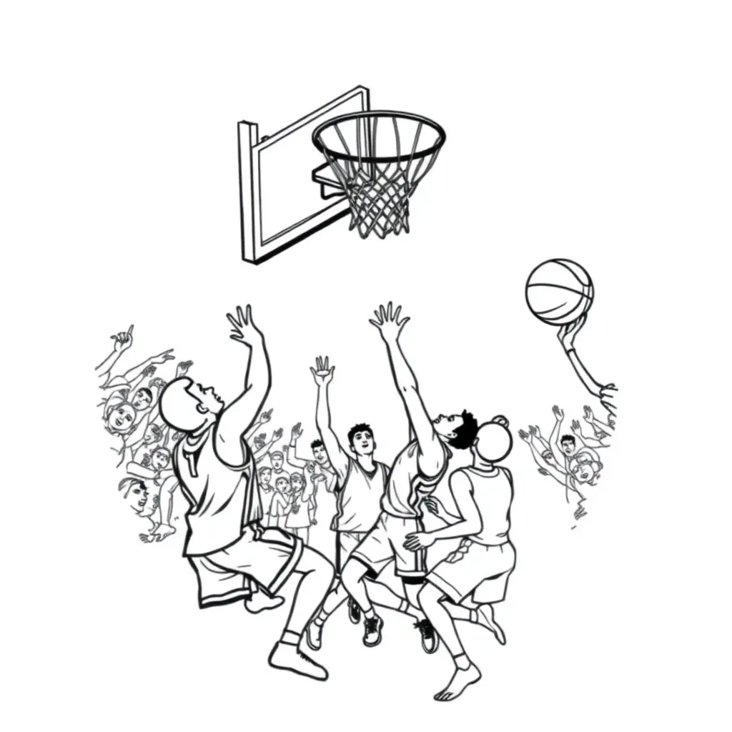 Basketball coloring page
