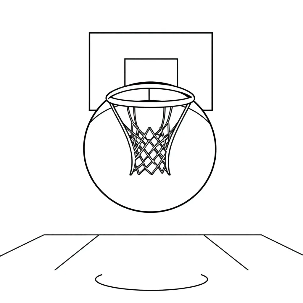 Basketball coloring page