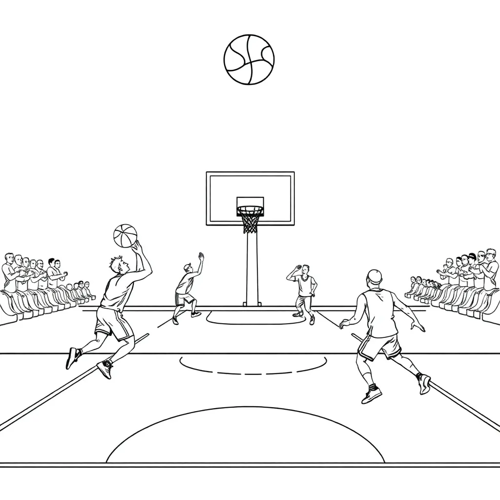 Basketball coloring page
