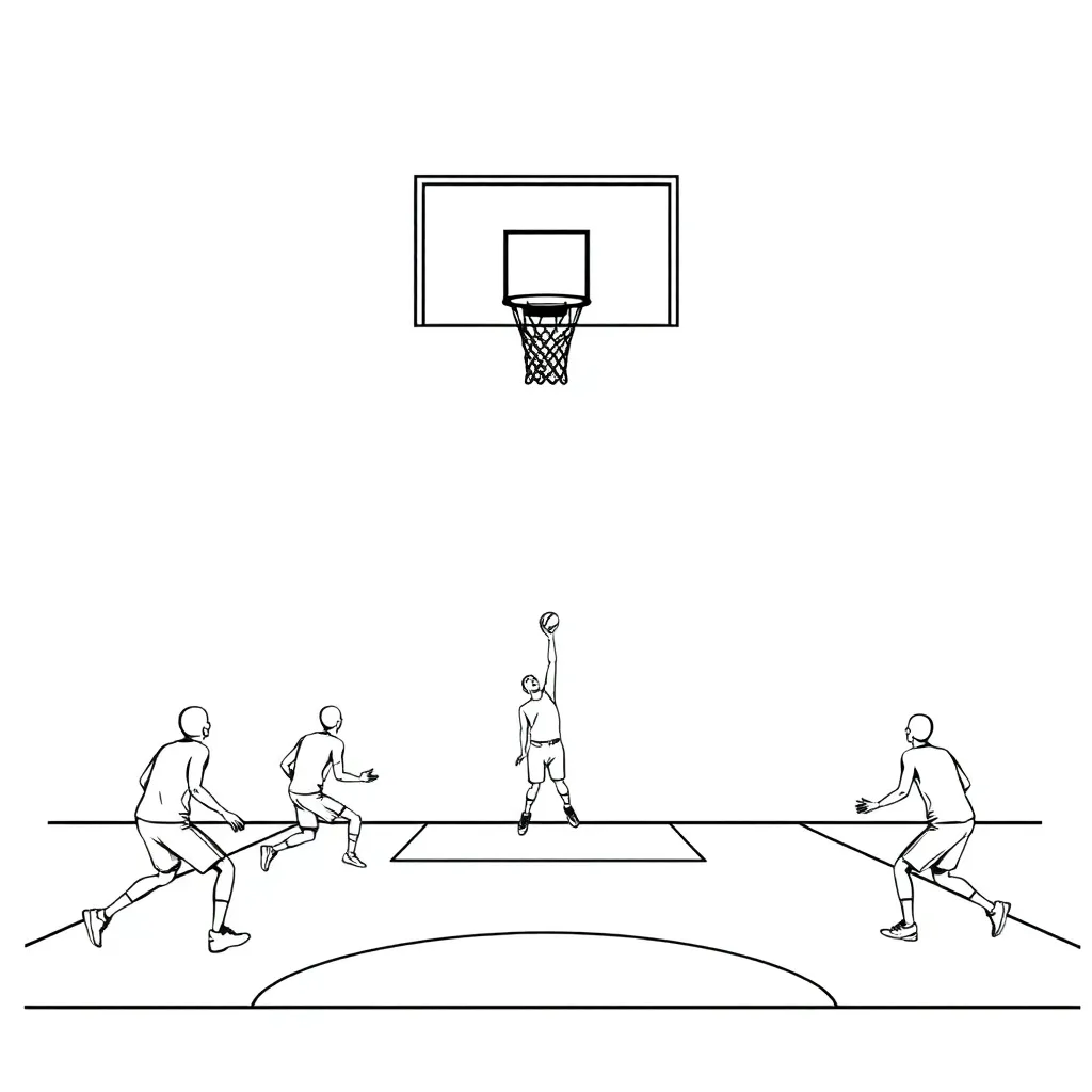 Basketball coloring page