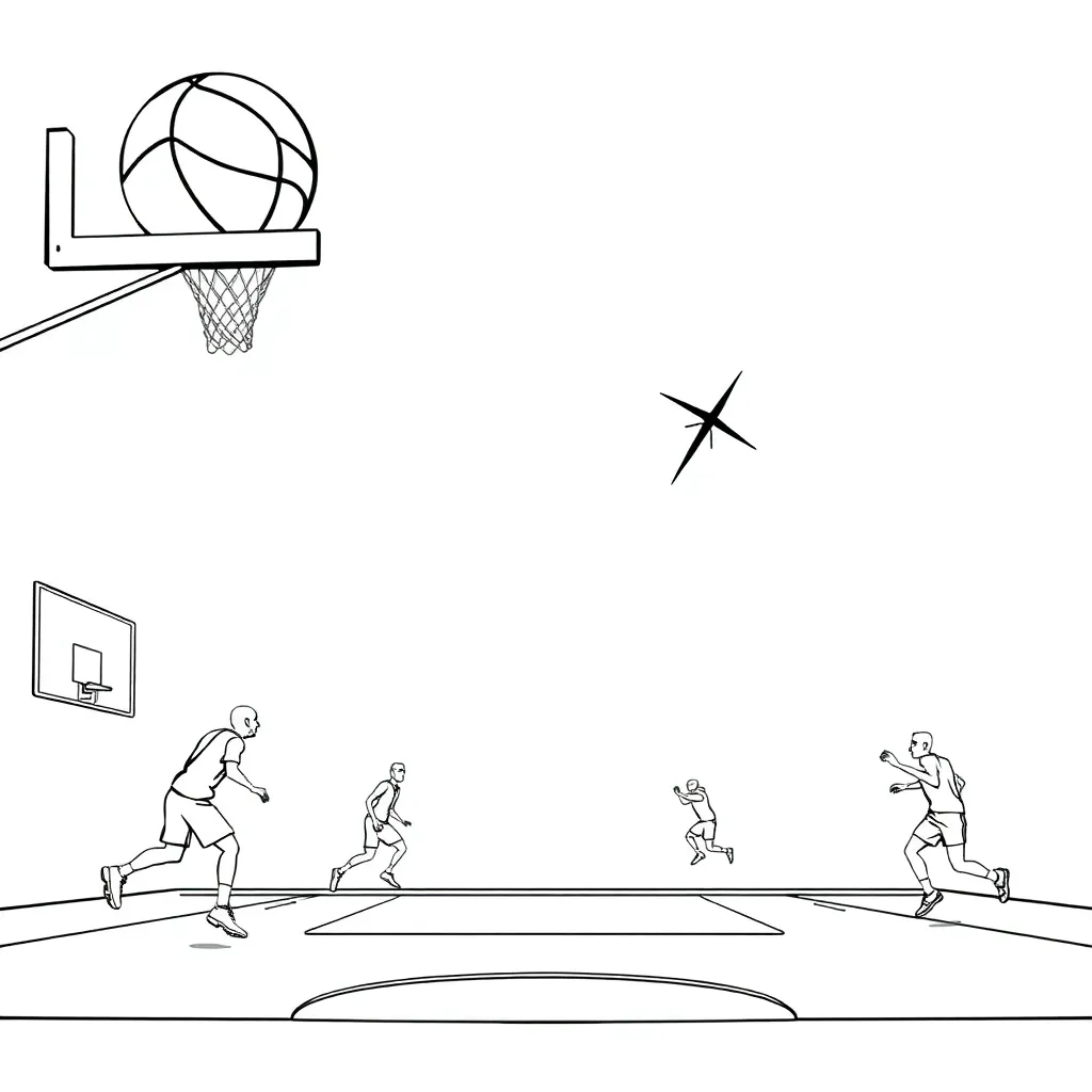 Basketball coloring page
