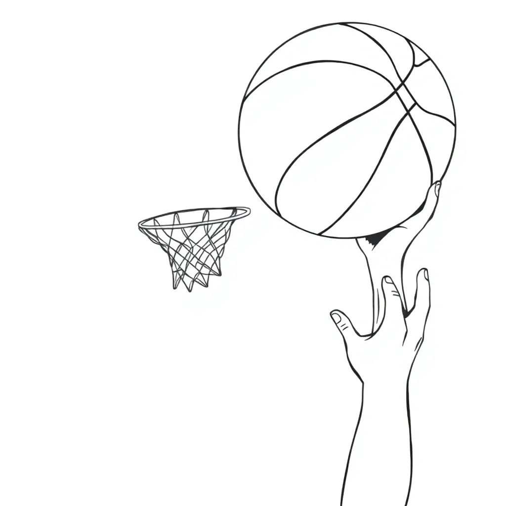Basketball coloring page