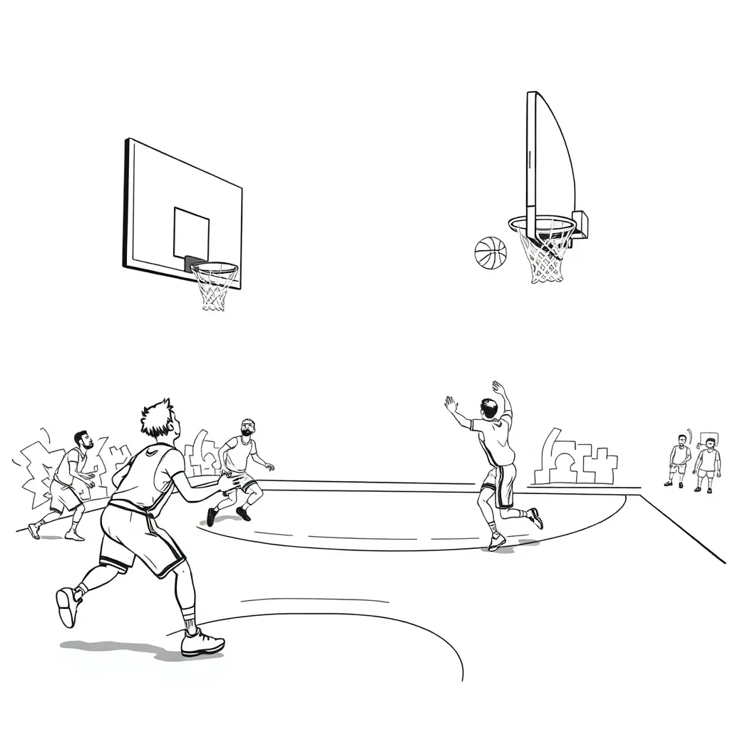 Basketball coloring page