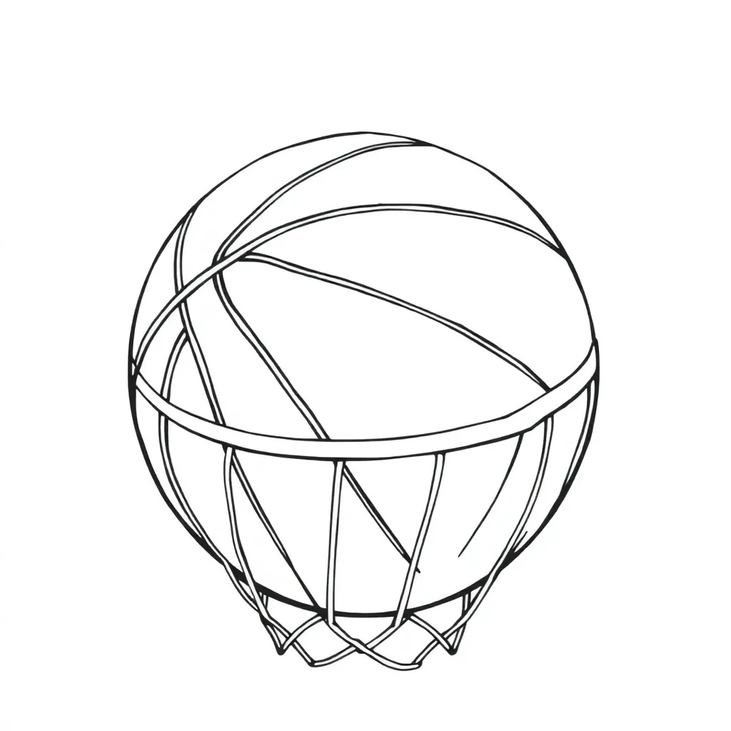 Basketball coloring page