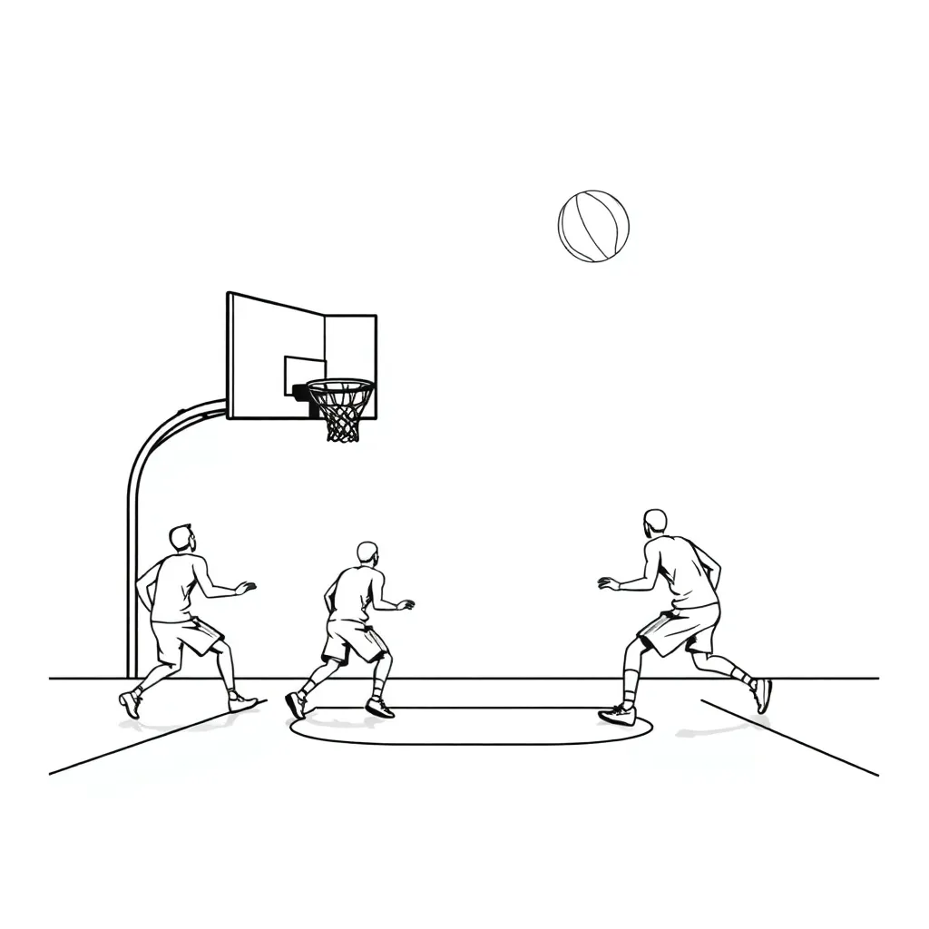 Basketball coloring page