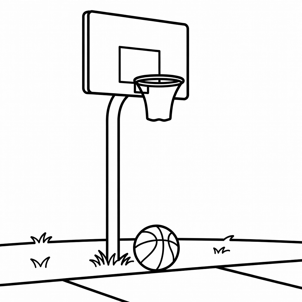 Basketball coloring page