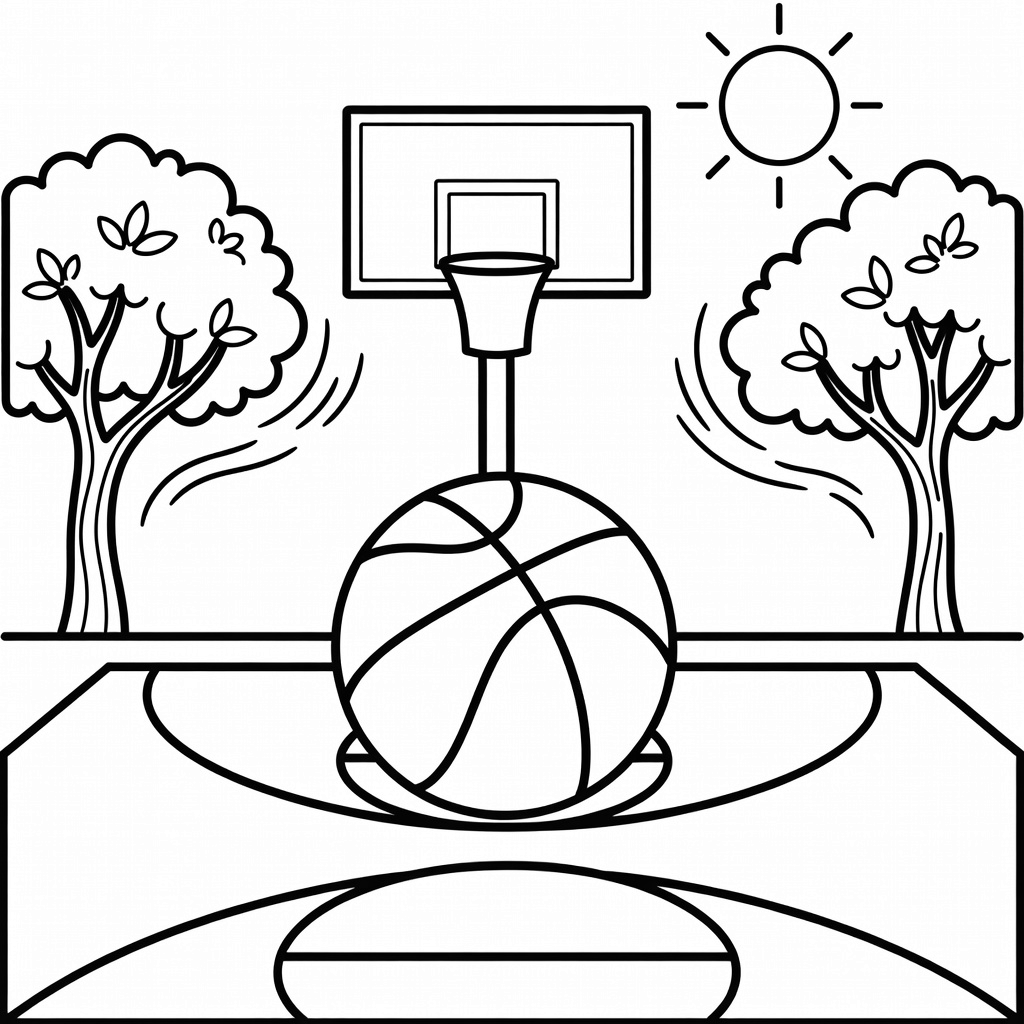 Basketball coloring page