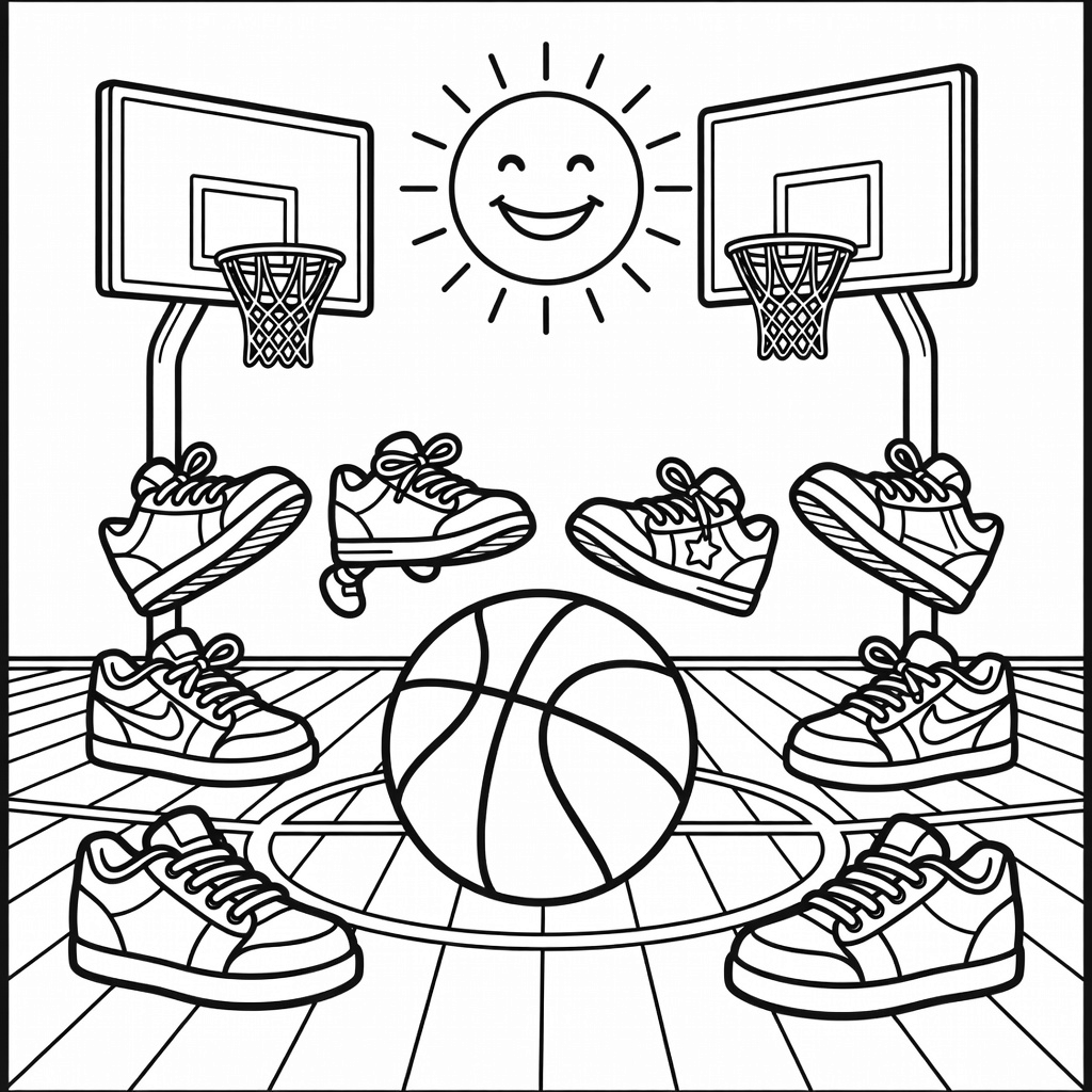 Basketball coloring page