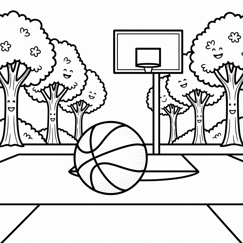 Basketball coloring page