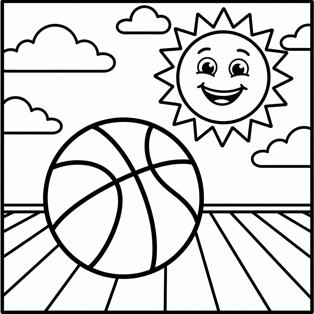 Basketball coloring page
