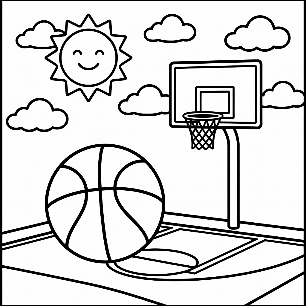 Basketball coloring page