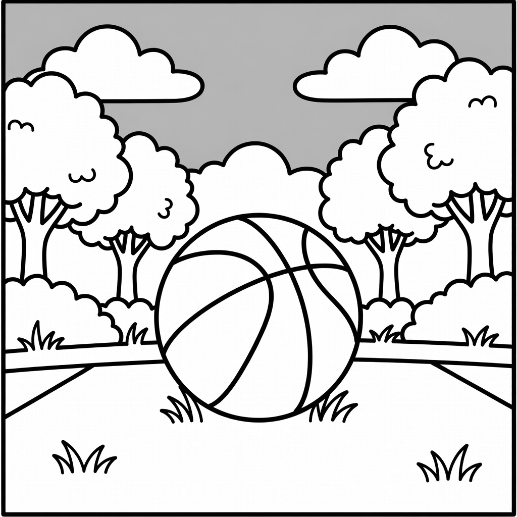 Basketball coloring page