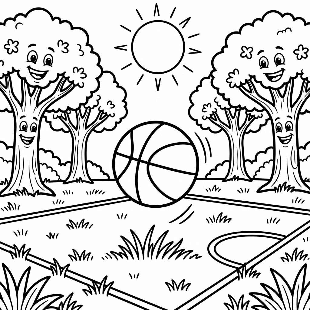 Basketball coloring page