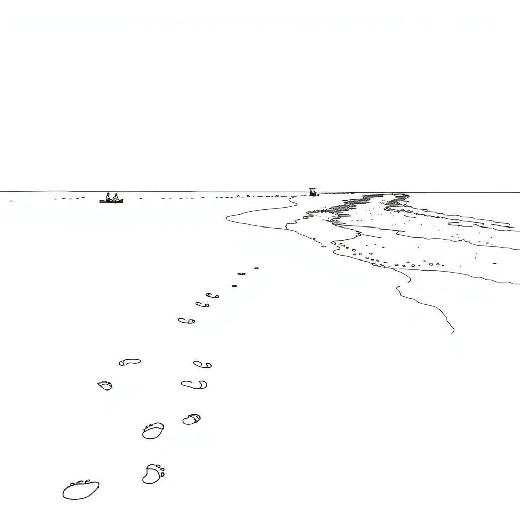 Beach coloring page