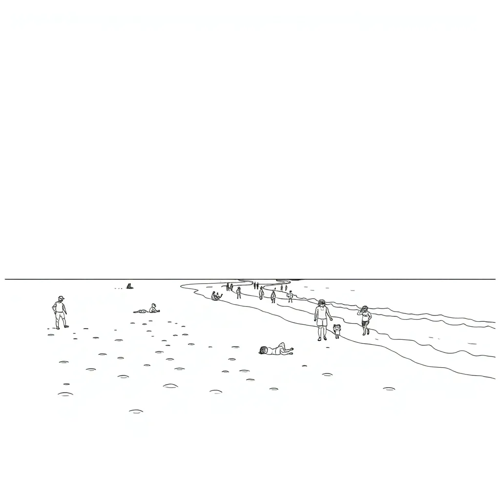 Beach coloring page